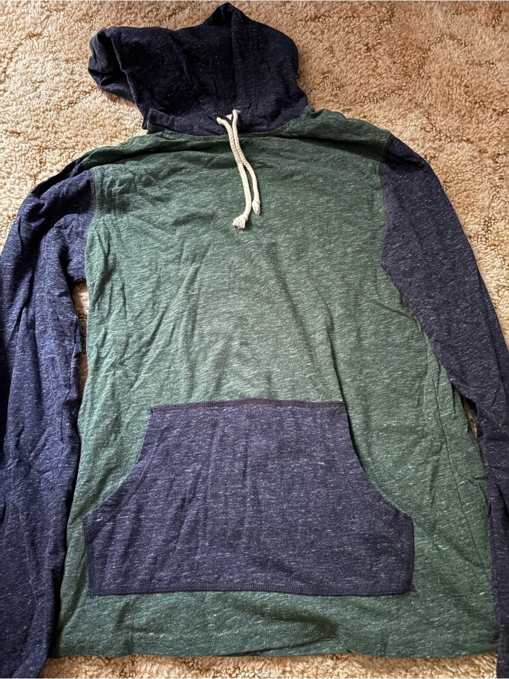 Men's Two-Tone Hooded Shirt
